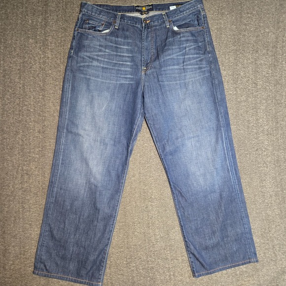 Lucky Brand Men's 181 Relaxed Straight Fit Blue Jeans 38x34 ( L 30") - Picture 1 of 12